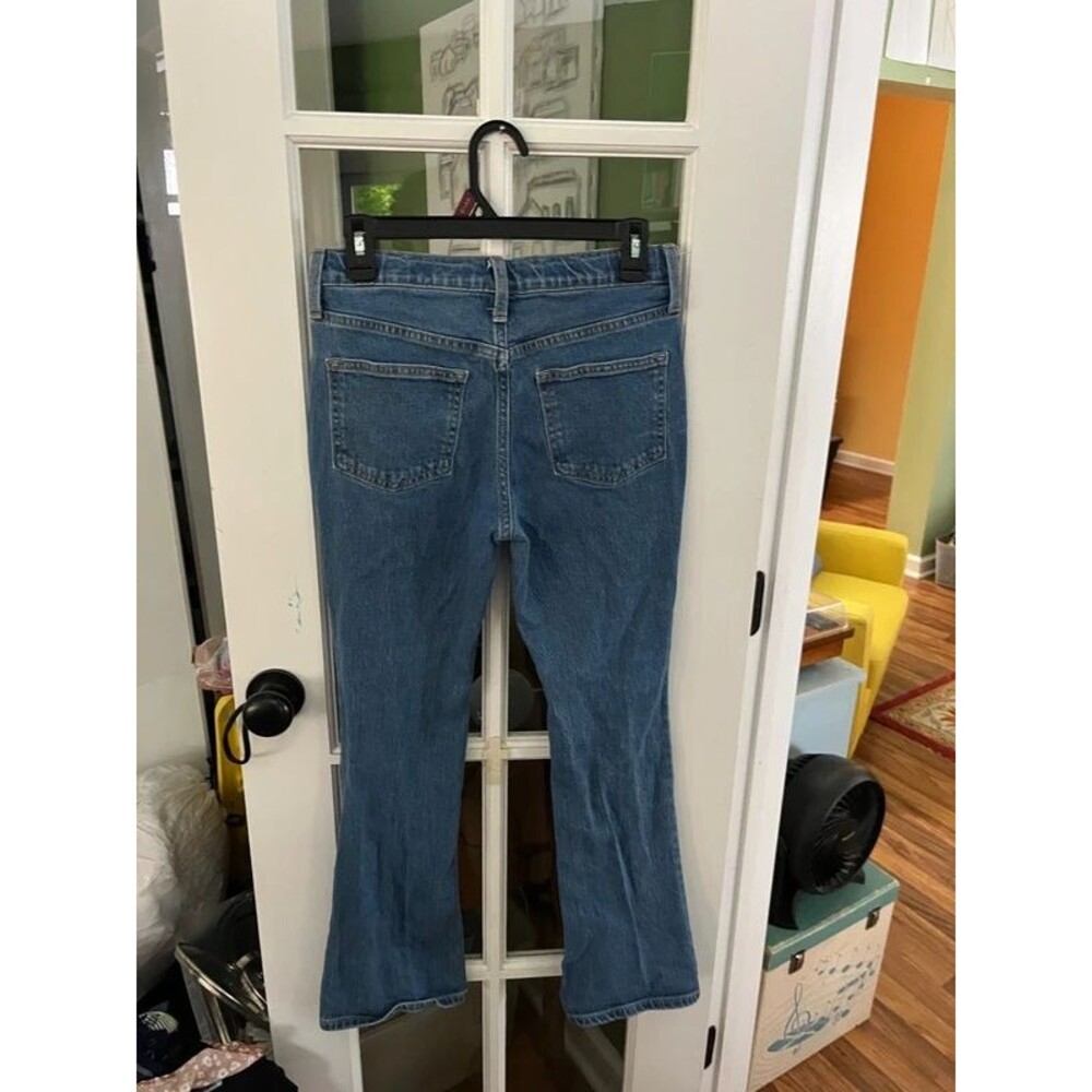 Old Navy High-Rise Flare Floral Embroidered Jeans Size 16